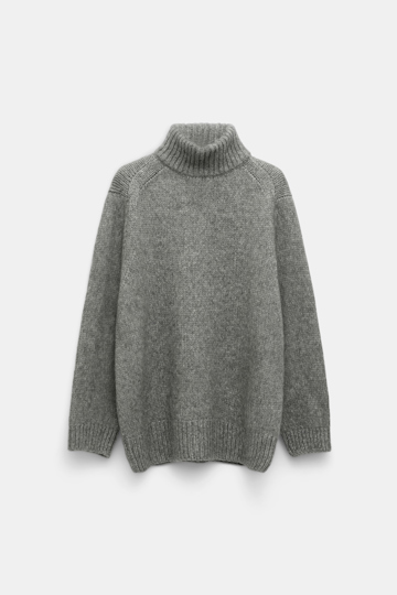 Dorothee Schumacher Virgin wool-alpaca turtleneck pullover platin