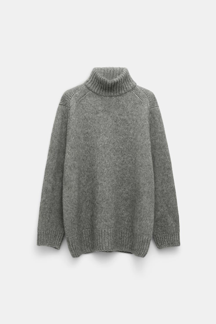 Dorothee Schumacher Rollkragenpullover aus Merino-Alpaka Garn platin