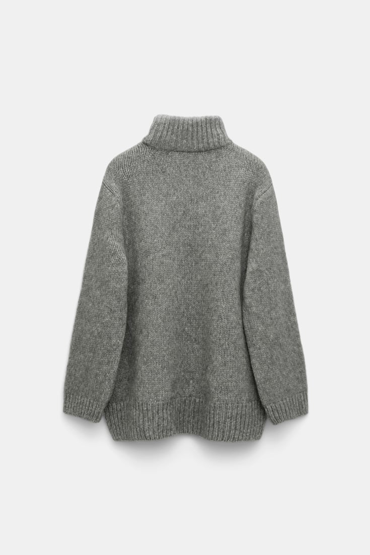 Dorothee Schumacher Rollkragenpullover aus Merino-Alpaka Garn platin