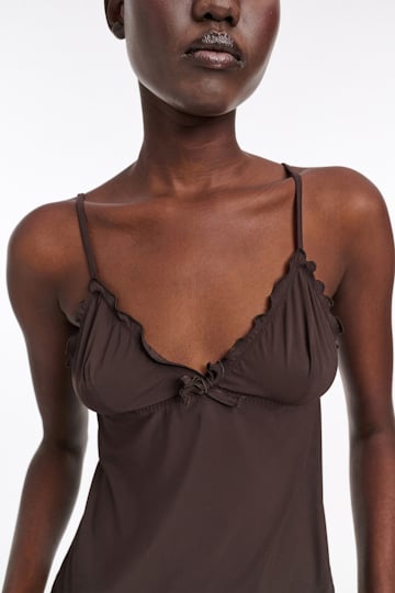 Dorothee Schumacher Lingerie Top aus technischem Jersey black chocolate