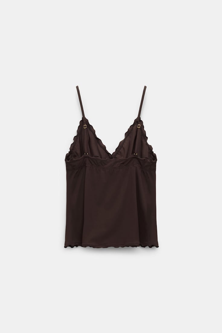 Dorothee Schumacher Lingerie Top aus technischem Jersey black chocolate