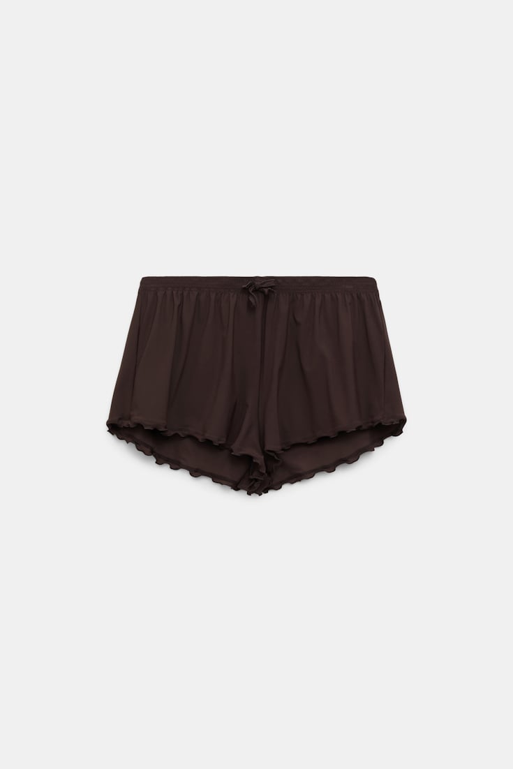 Dorothee Schumacher Lingerie-Shorts aus technischem Jersey black chocolate