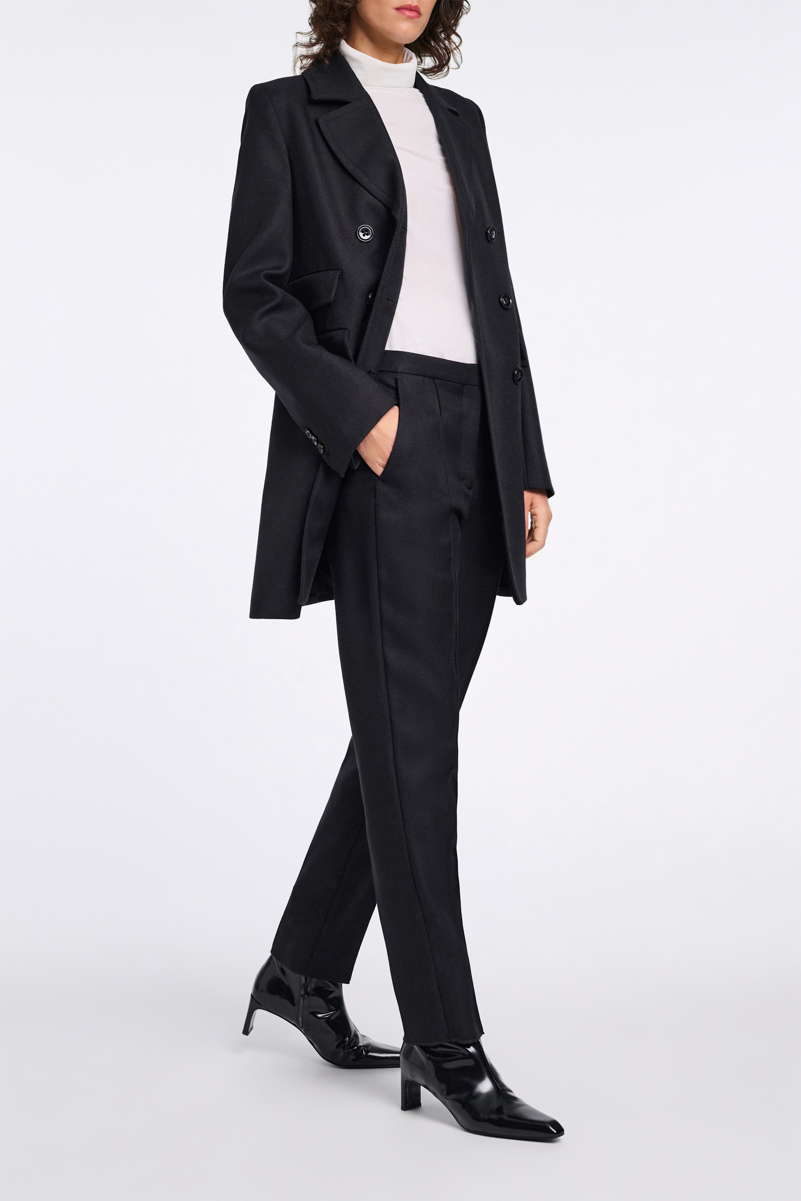 Dorothee Schumacher Technical jersey long sleeve turtleneck camellia white