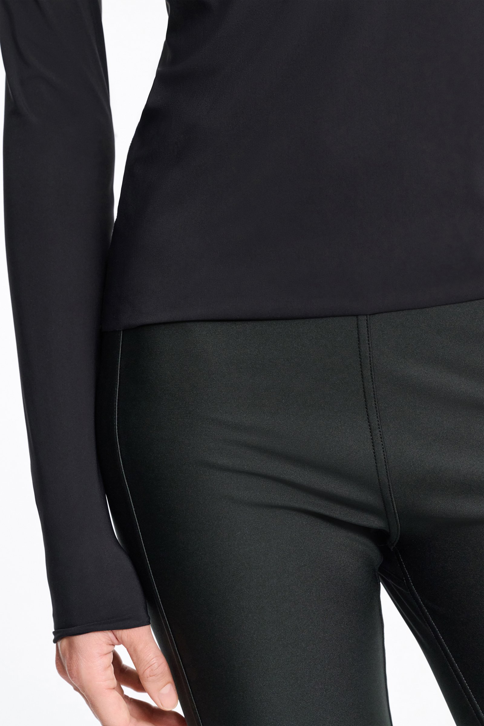 Dorothee Schumacher Technical jersey long sleeve turtleneck pure black