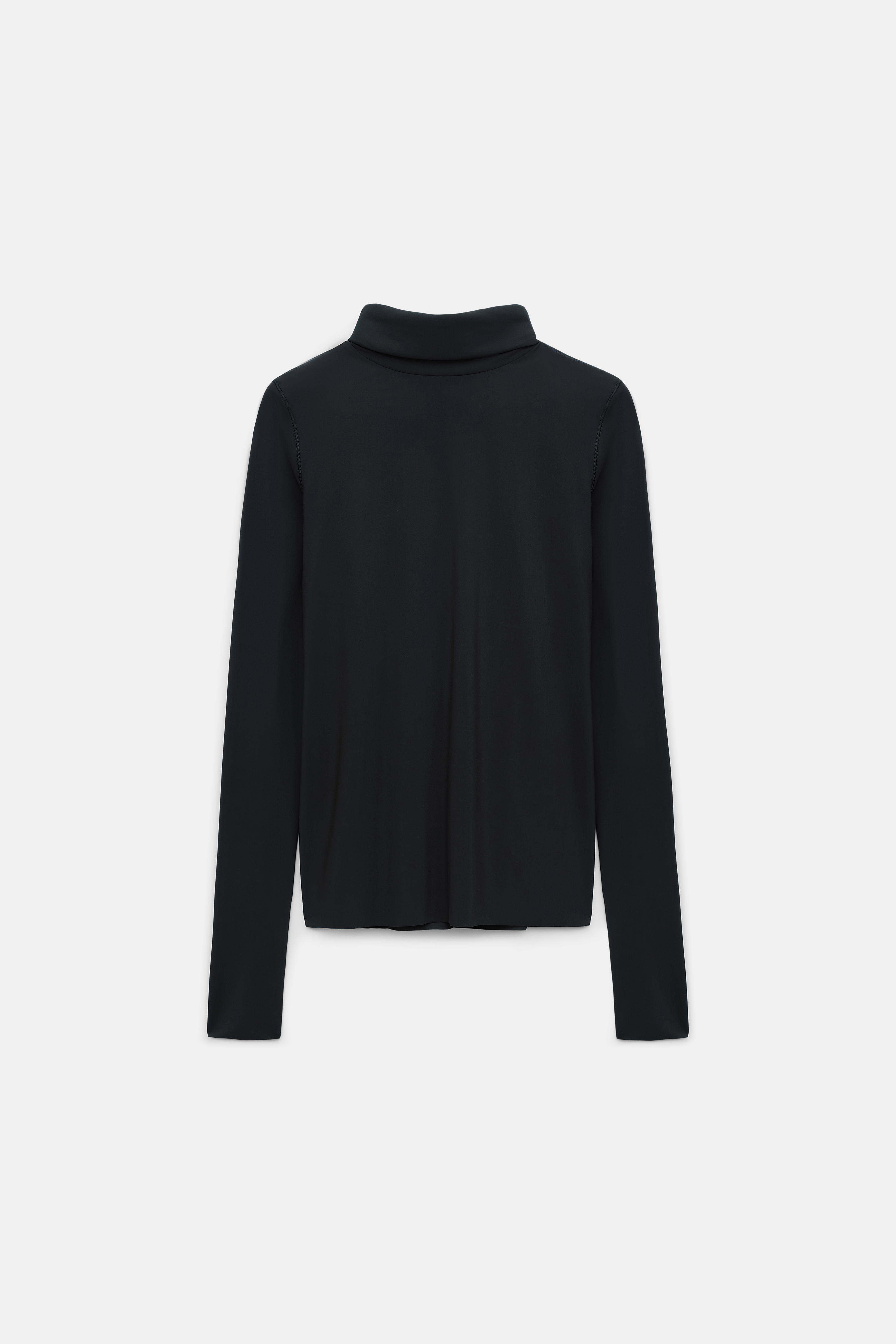 Dorothee Schumacher Technical jersey long sleeve turtleneck pure black