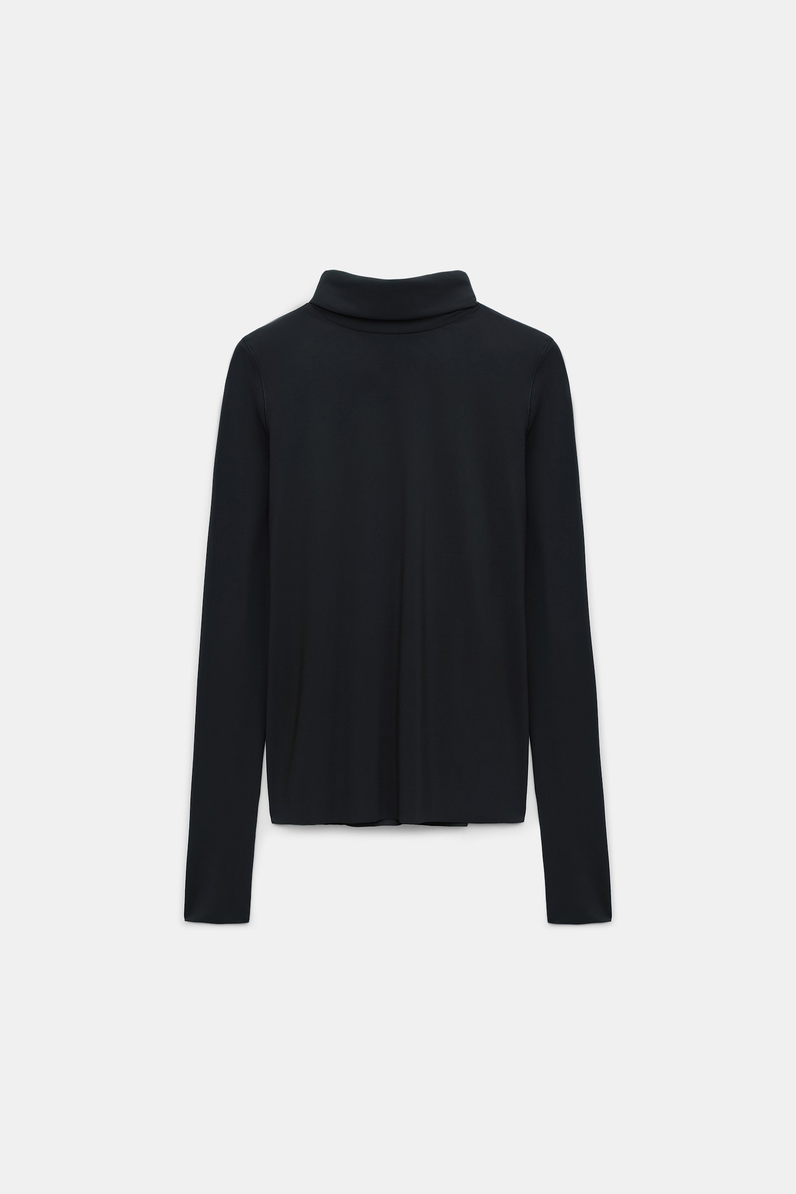 Dorothee Schumacher Technical jersey long sleeve turtleneck pure black