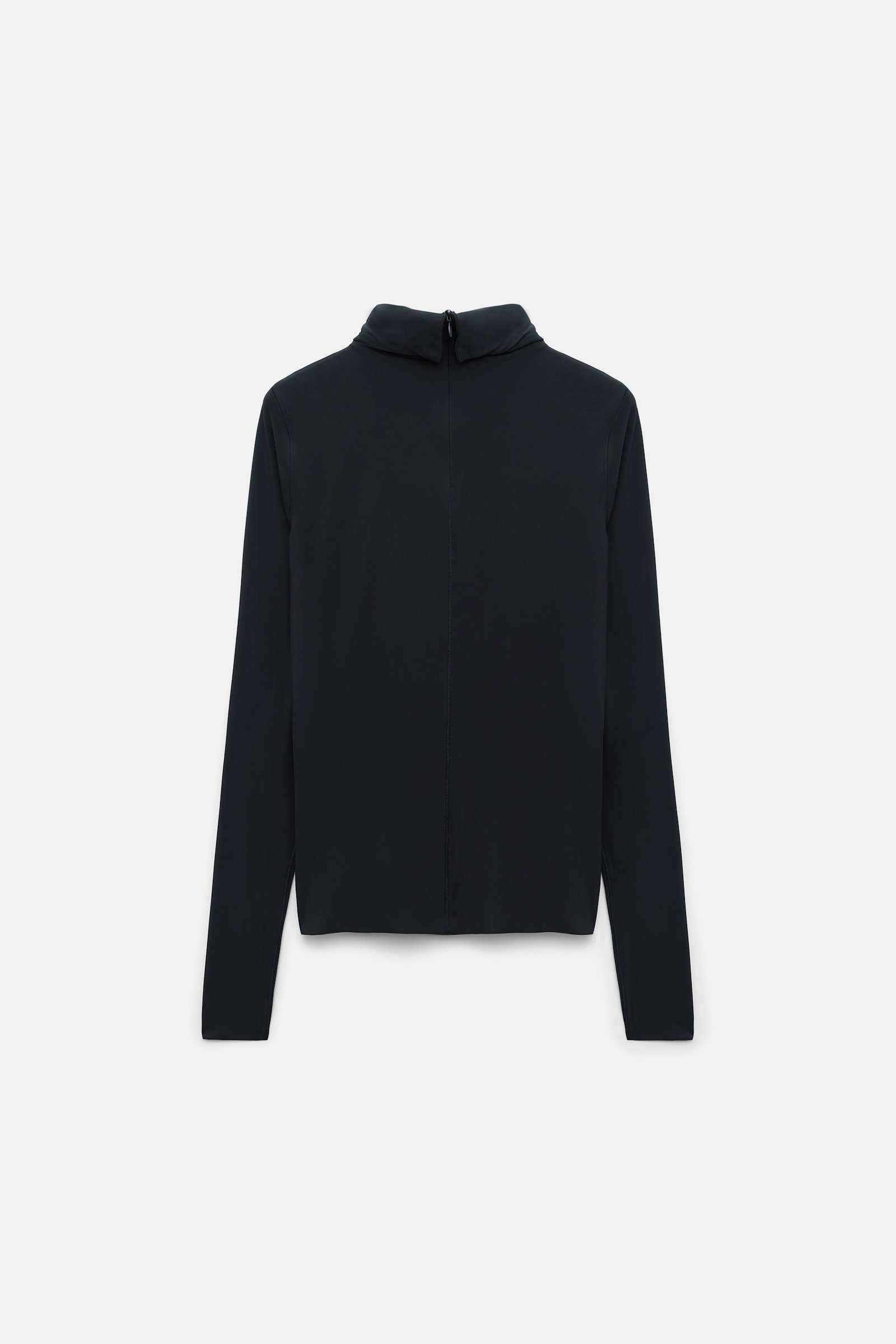 Dorothee Schumacher Technical jersey long sleeve turtleneck pure black