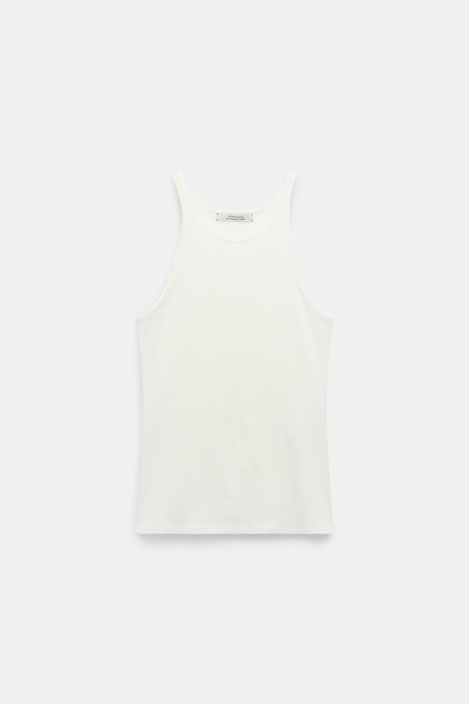Dorothee Schumacher Tank top in luxurious rib knit pure white