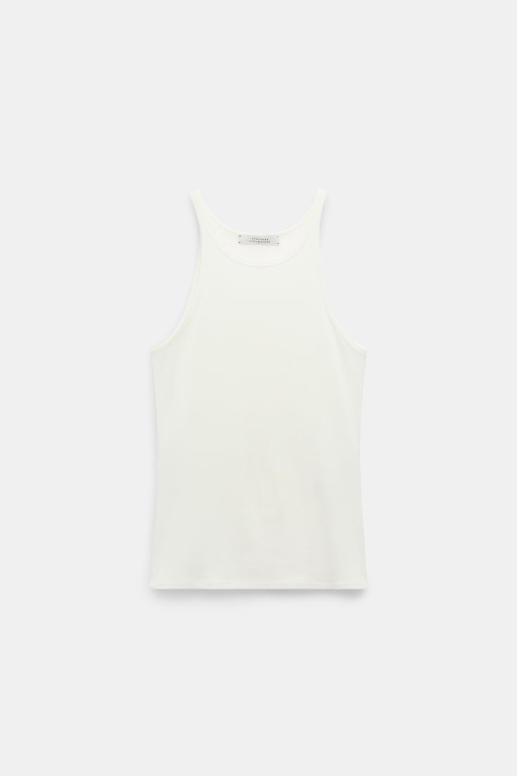 Dorothee Schumacher Tank top in luxurious rib knit pure white