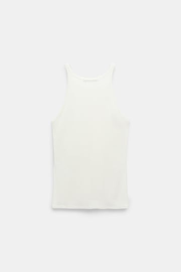 Dorothee Schumacher Tank top in luxurious rib knit pure white