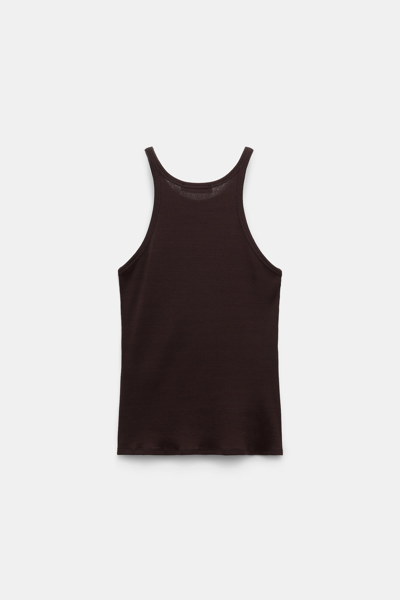 Dorothee Schumacher Tank top in luxurious rib knit chocolate