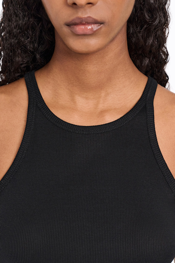 Dorothee Schumacher Tank top in luxurious rib knit pure black