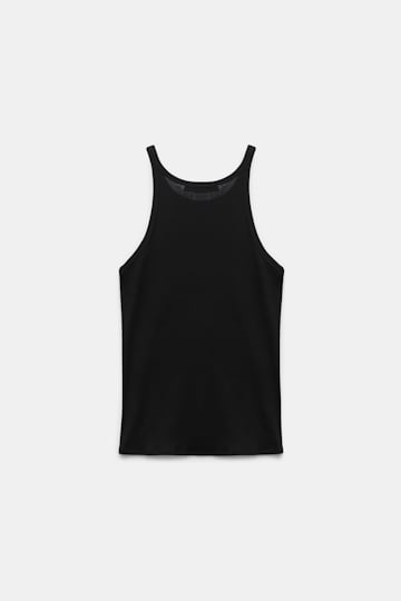 Dorothee Schumacher Tank top in luxurious rib knit pure black