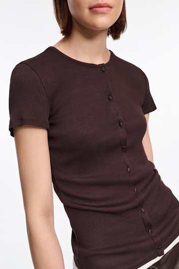 Dorothee Schumacher Rippenshirt chocolate