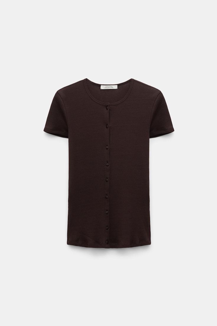 Dorothee Schumacher Rippenshirt chocolate