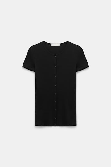 Dorothee Schumacher Rippenshirt pure black