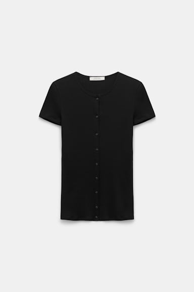 Dorothee Schumacher Rippenshirt pure black