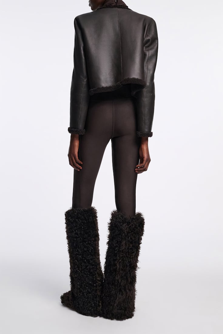 Dorothee Schumacher Leggings mit Seiteneinsatz dark chocolate
