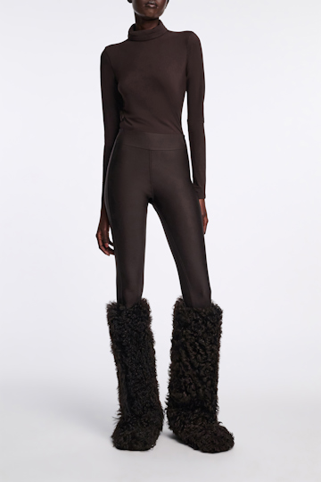 Dorothee Schumacher Leggings with side panel dark chocolate