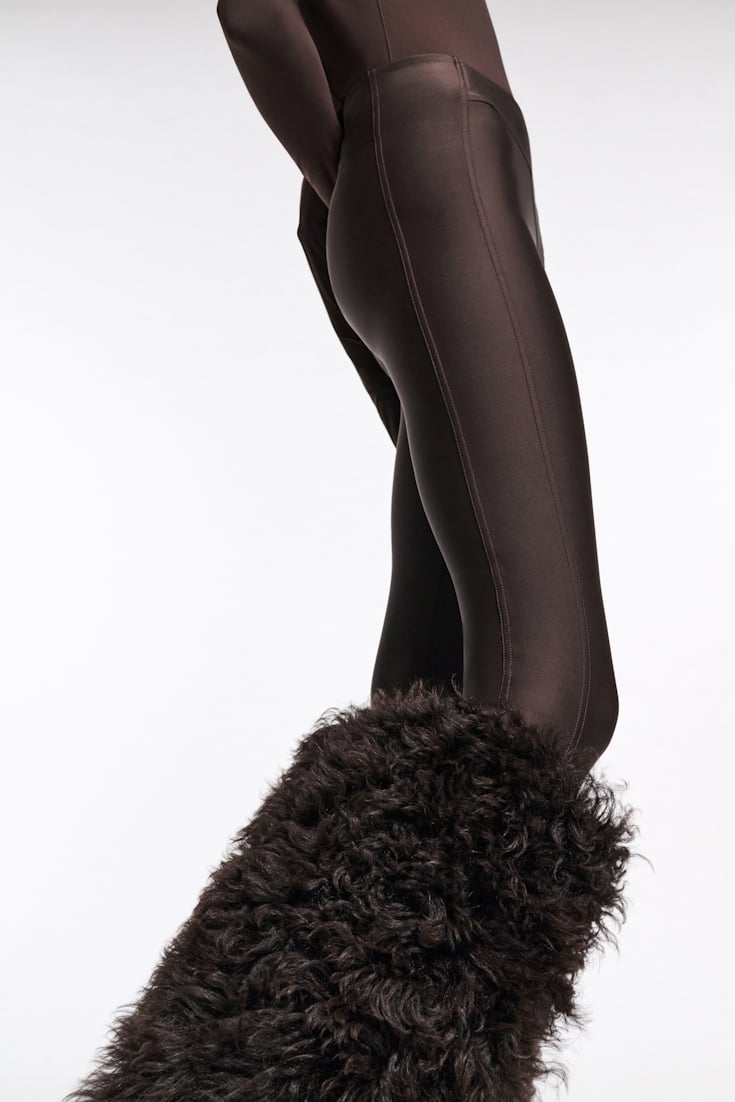 Dorothee Schumacher Leggings mit Seiteneinsatz dark chocolate