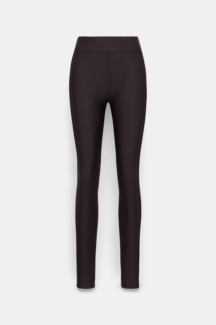Dorothee Schumacher Leggings mit Seiteneinsatz dark chocolate