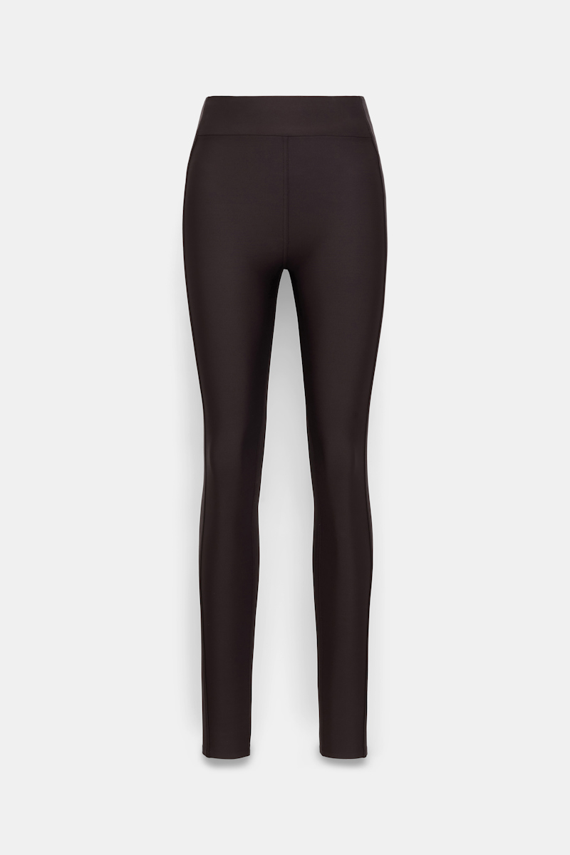 Dorothee Schumacher Leggings With Side Panel In Brown