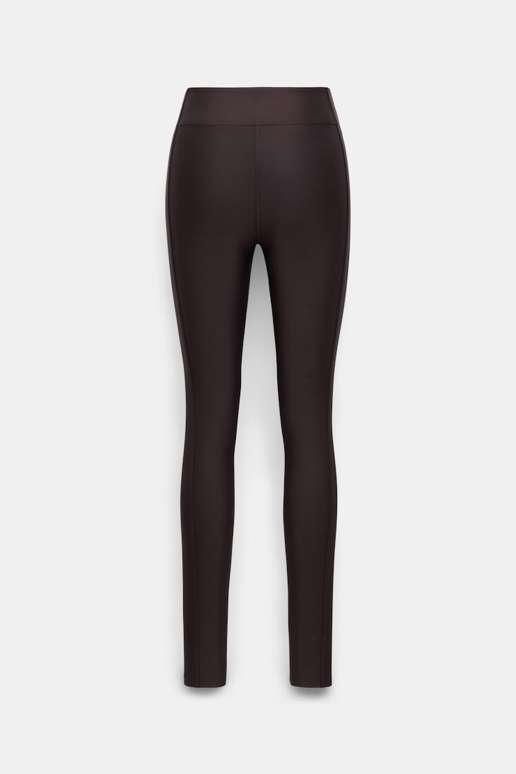 Dorothee Schumacher Leggings mit Seiteneinsatz dark chocolate