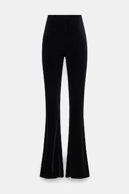 Dorothee Schumacher Hose aus Stretch-Samt pure black
