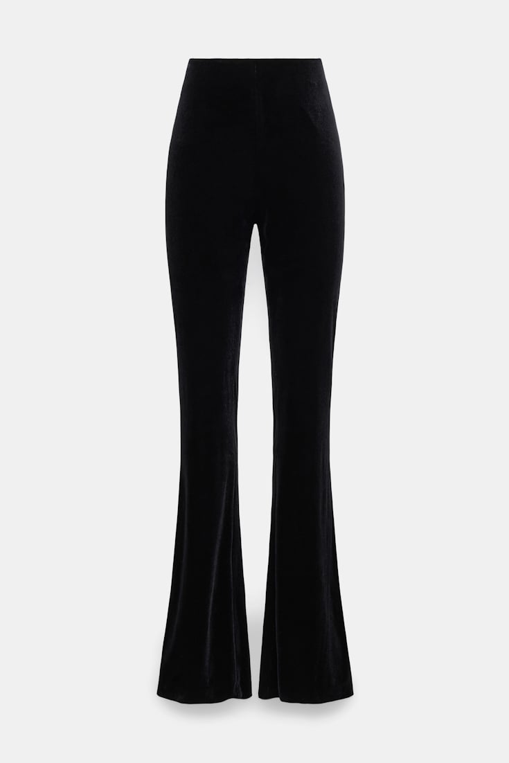 Dorothee Schumacher Stretch velvet flares pure black