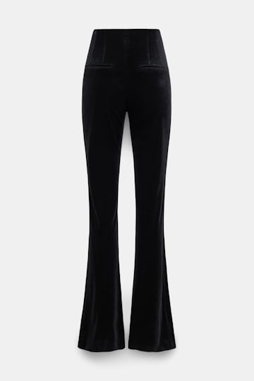 Dorothee Schumacher Stretch velvet flares pure black