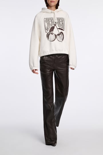Dorothee Schumacher Hoodie mit "CHERI CHERI" Print camellia white