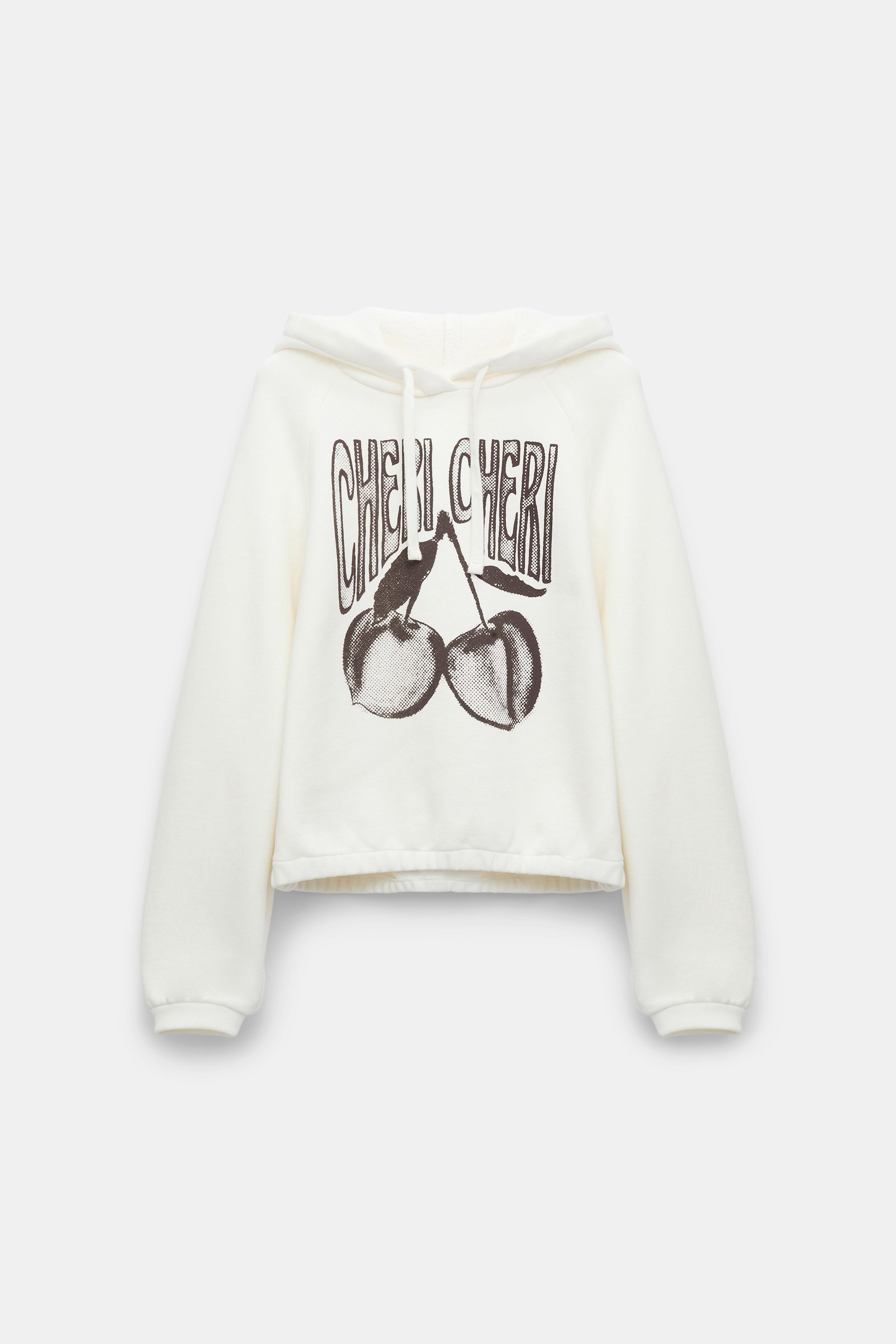 Dorothee Schumacher Hoodie mit "CHERI CHERI" Print camellia white