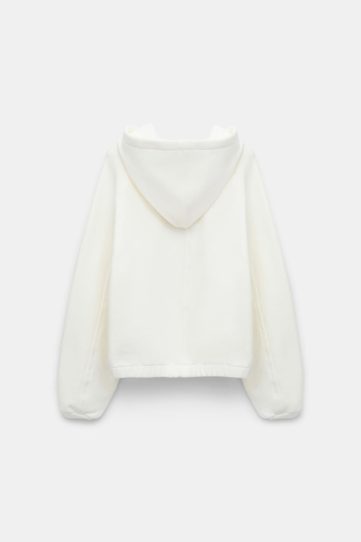 Dorothee Schumacher Hoodie mit "CHERI CHERI" Print camellia white