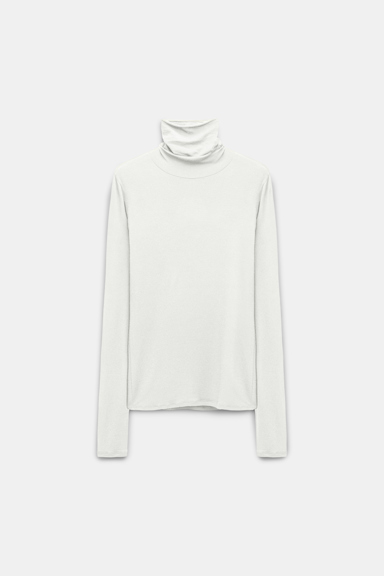 Dorothee Schumacher Softes Longsleeve mit Rollkragen eggshell