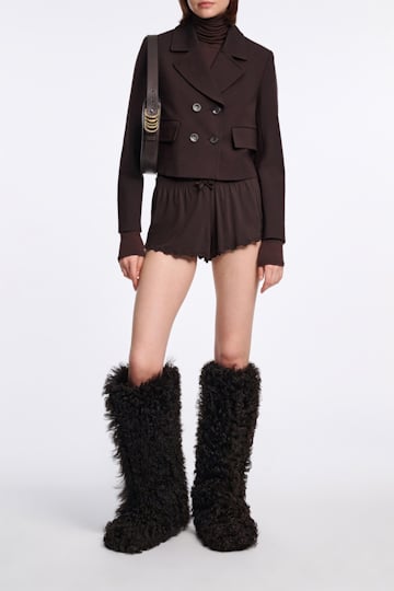 Dorothee Schumacher Softes Longsleeve mit Rollkragen chocolate