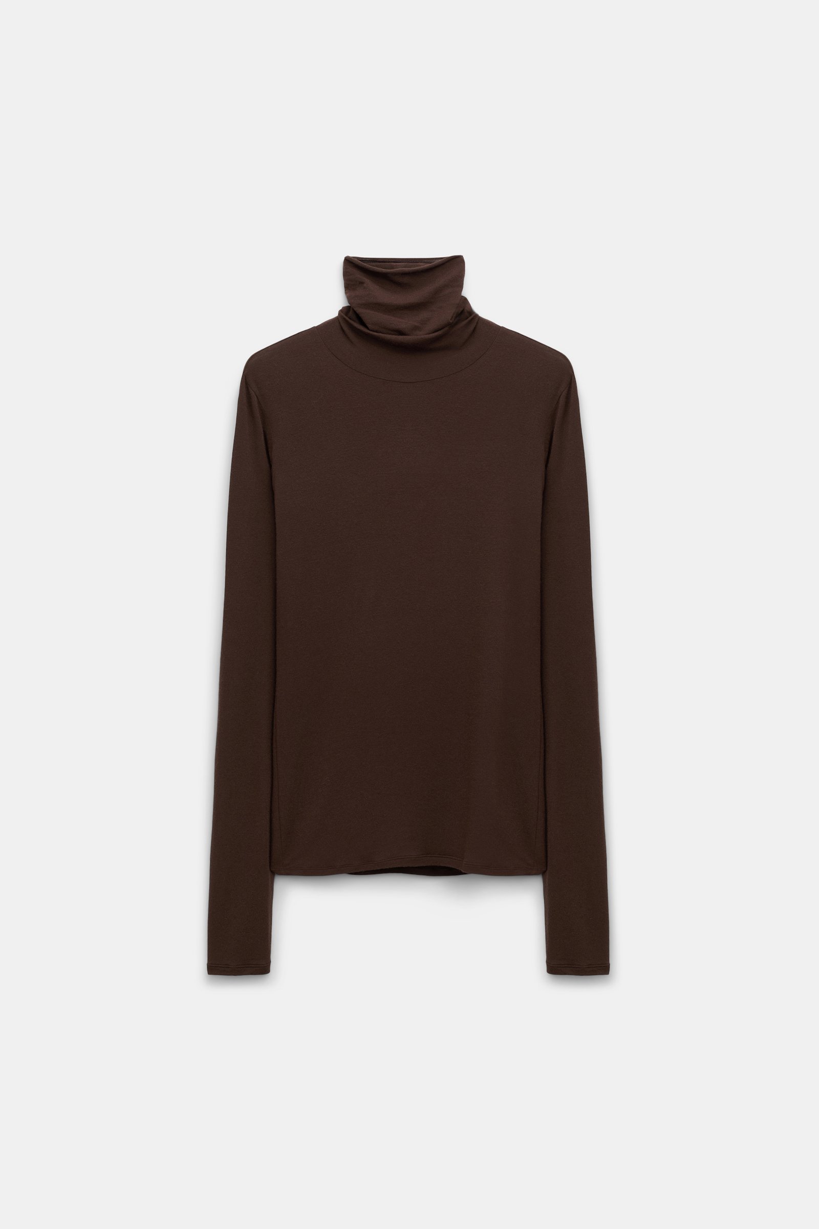 Dorothee Schumacher Softes Longsleeve mit Rollkragen chocolate