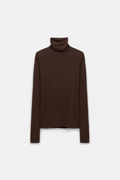Dorothee Schumacher Long sleeve turtleneck chocolate