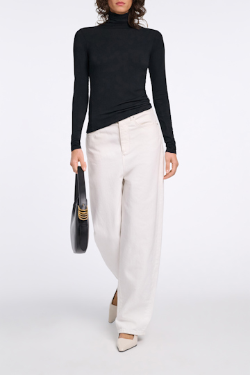 Dorothee Schumacher Softes Longsleeve mit Rollkragen pure black