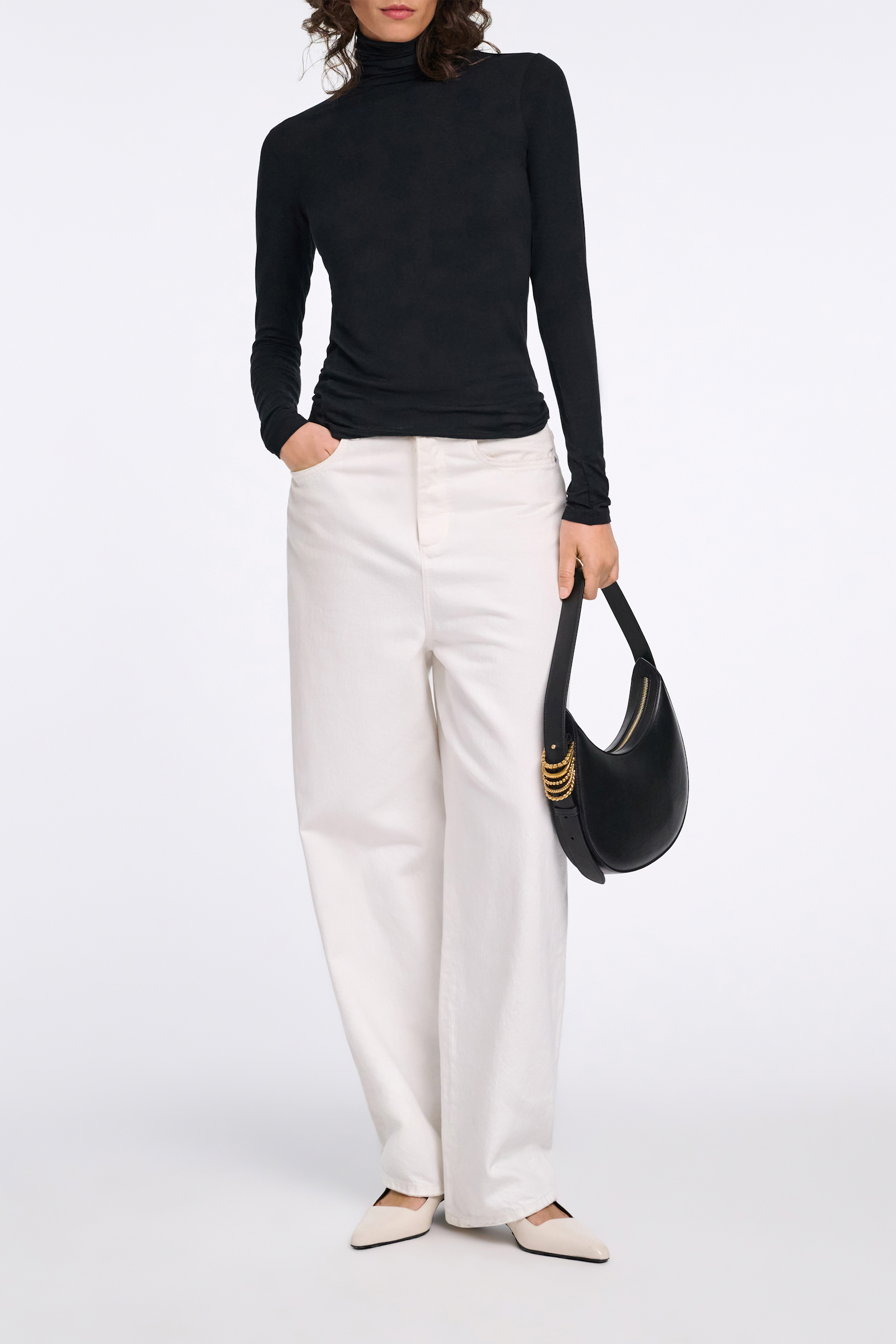 Dorothee Schumacher Long sleeve turtleneck pure black