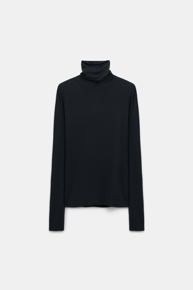 Dorothee Schumacher Long Sleeve Turtleneck In Black