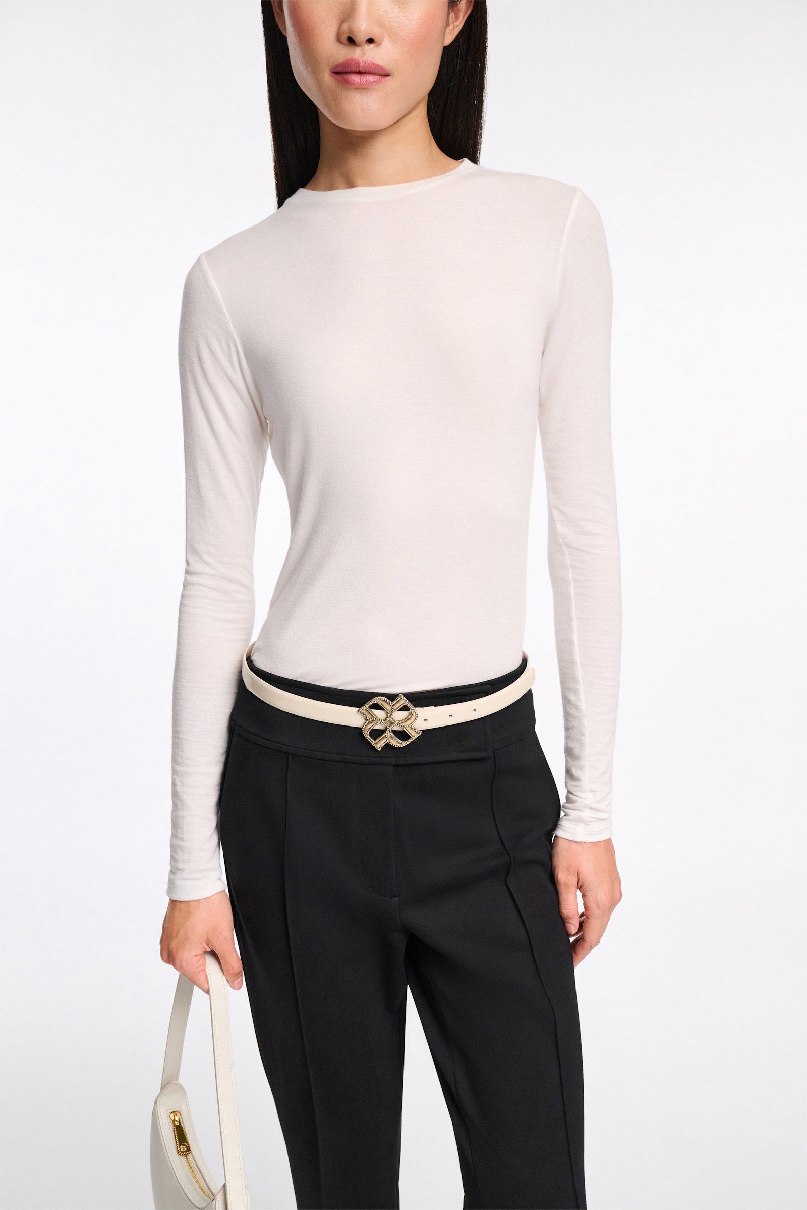 Dorothee Schumacher Softes Rundhalsshirt eggshell
