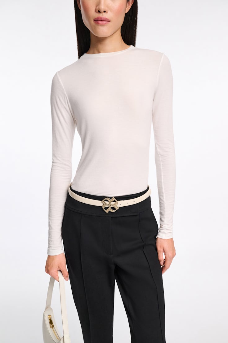 Dorothee Schumacher Softes Rundhalsshirt eggshell