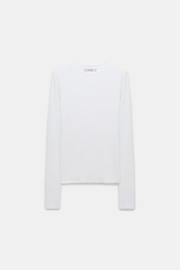 Dorothee Schumacher Softes Rundhalsshirt eggshell