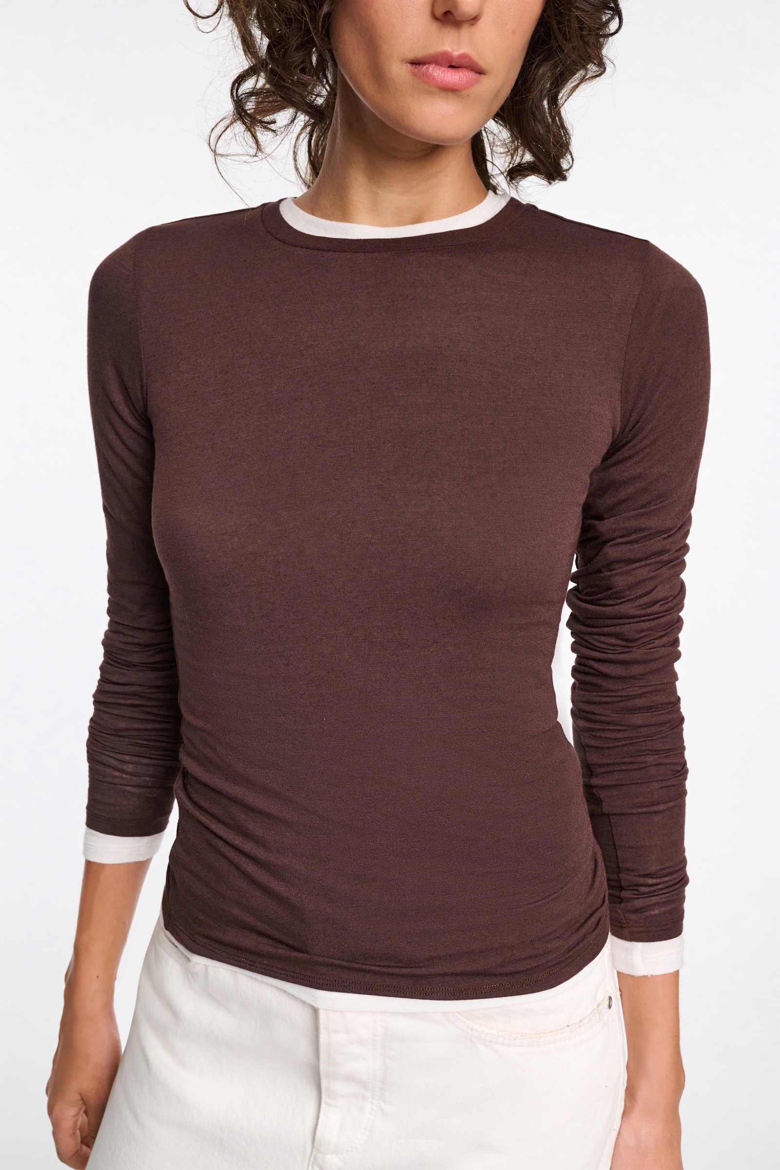 Dorothee Schumacher Long sleeve T-shirt chocolate