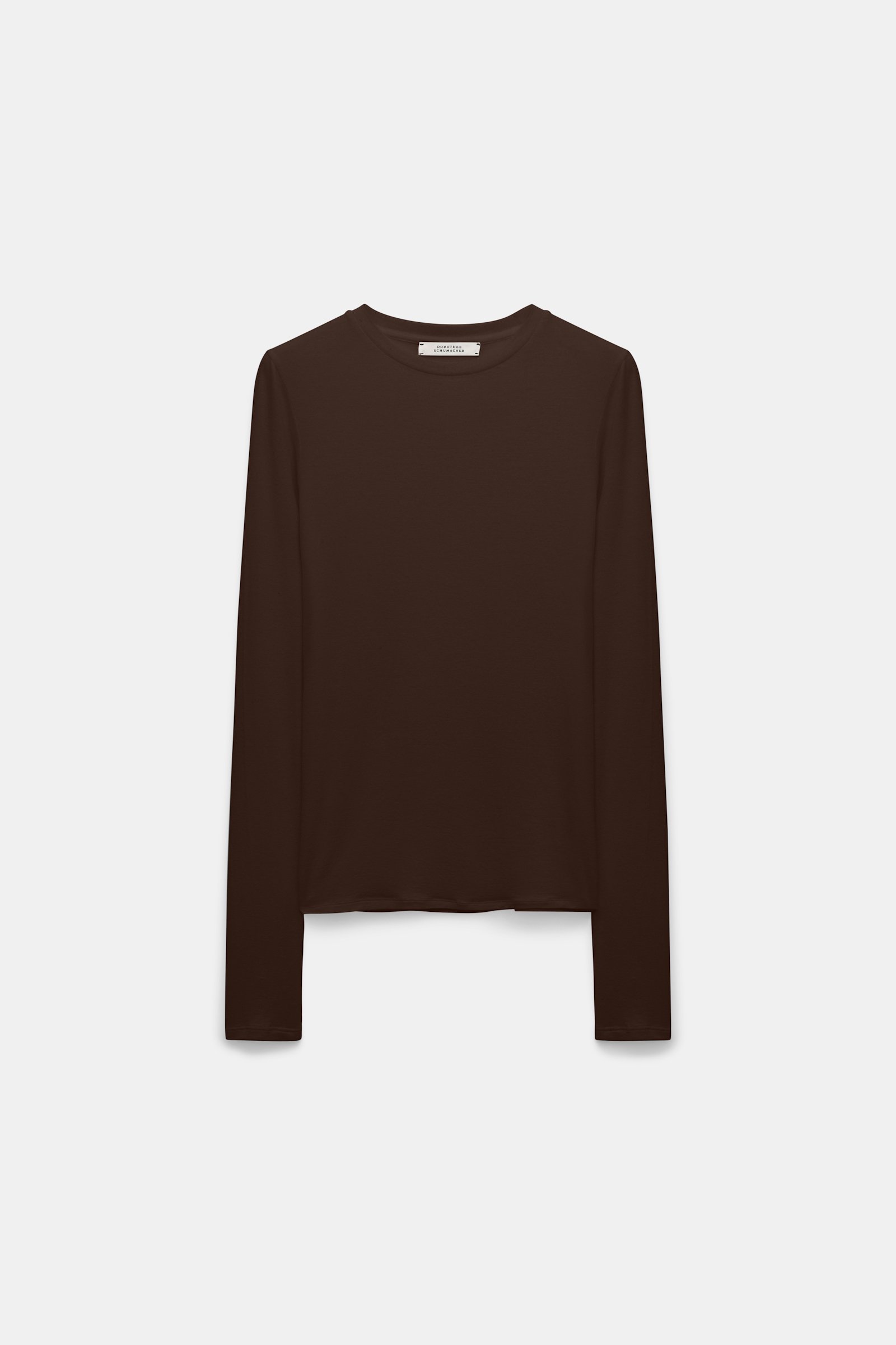 Dorothee Schumacher Softes Rundhalsshirt chocolate
