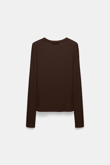 Dorothee Schumacher Softes Rundhalsshirt chocolate
