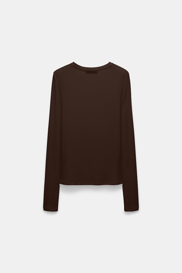 Dorothee Schumacher Softes Rundhalsshirt chocolate
