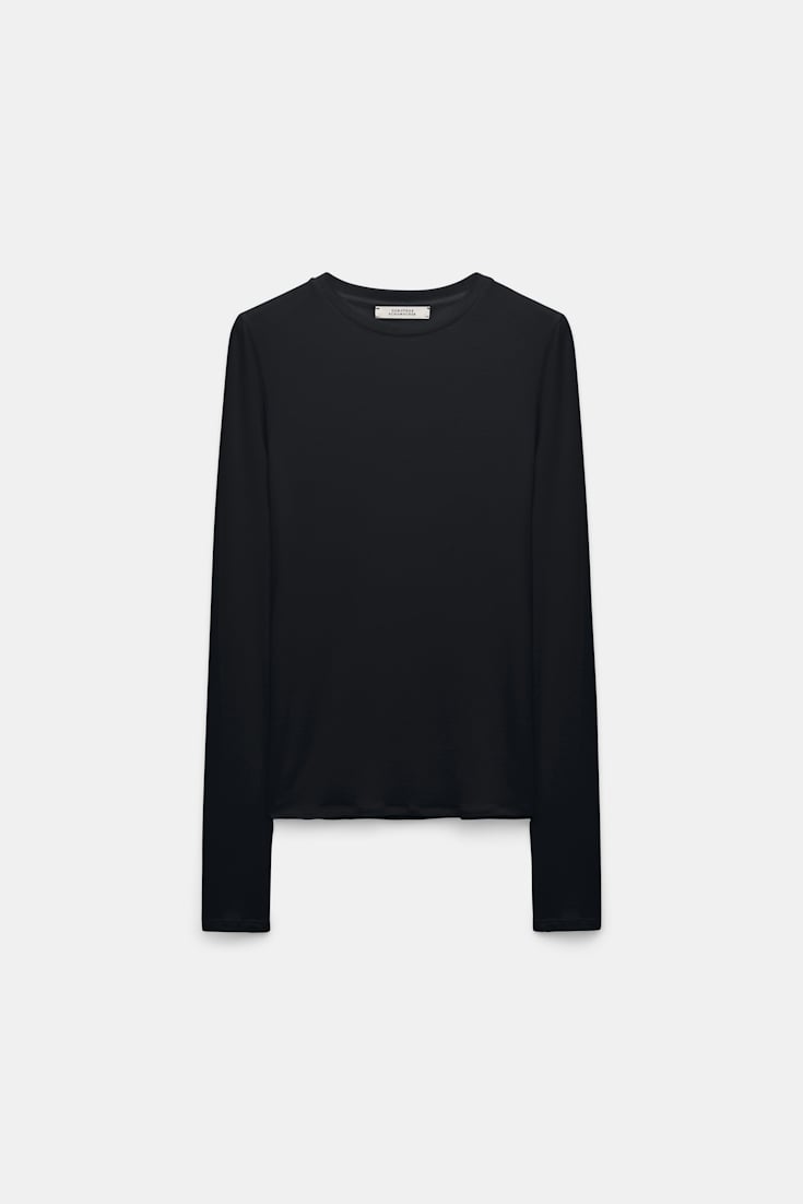 Dorothee Schumacher Softes Rundhalsshirt pure black