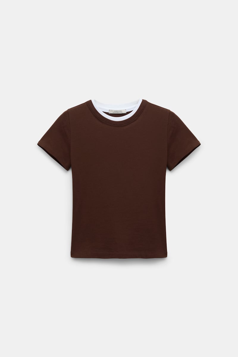 Dorothee Schumacher All Time Favorites Cotton-blend T-shirt In Brown