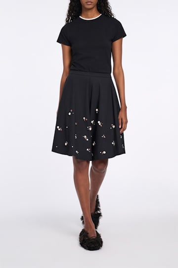 Dorothee Schumacher T-shirt with double layer neckline pure black